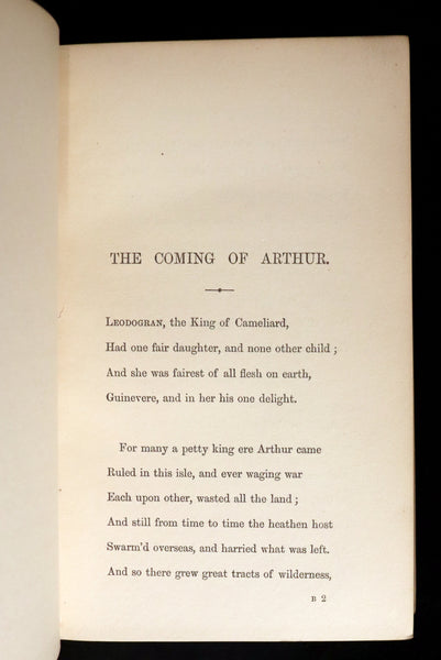 1870 1stED Vellum Binding - Legend of King Arthur - The Holy Grail by Alfred Tennyson. Copy of Sir Arthur Hobhouse.