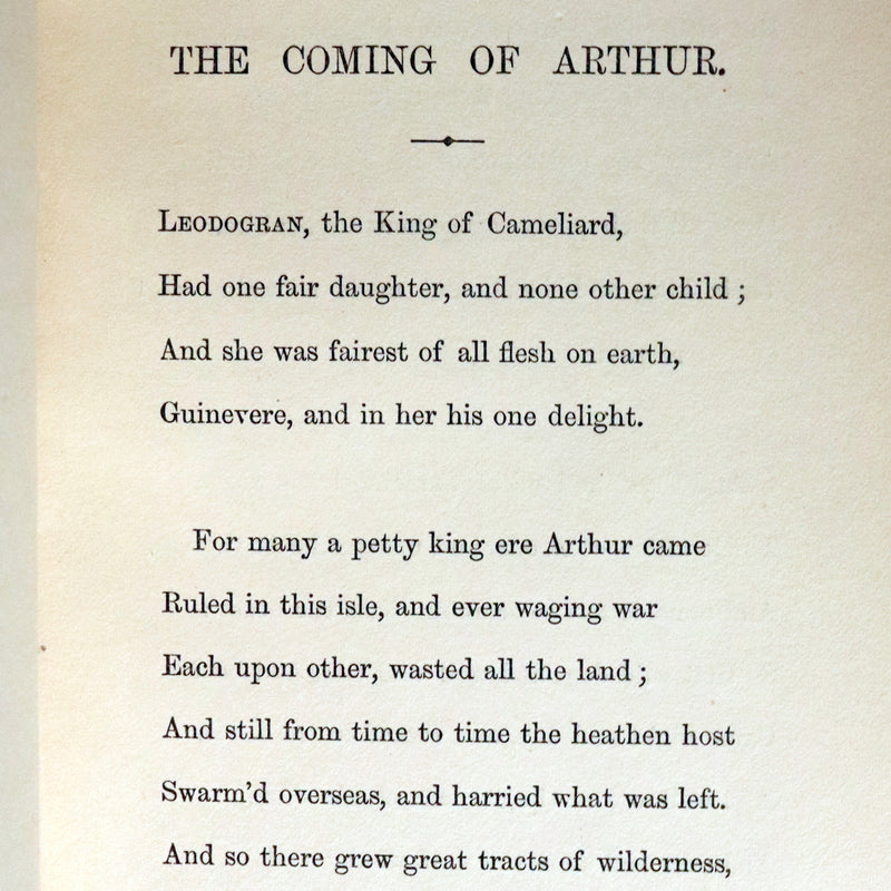 1870 1stED Vellum Binding - Legend of King Arthur - The Holy Grail by Alfred Tennyson. Copy of Sir Arthur Hobhouse.