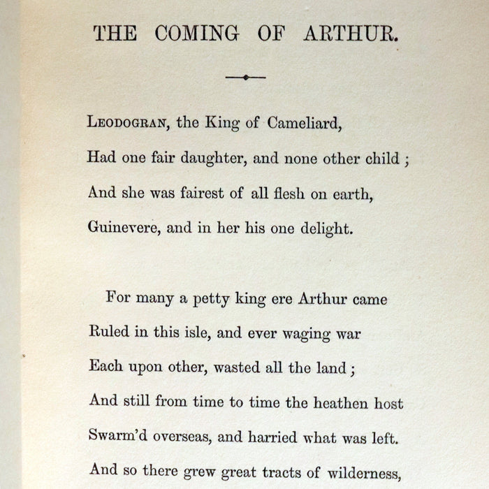 1870 1stED Vellum Binding - Legend of King Arthur - The Holy Grail by Alfred Tennyson. Copy of Sir Arthur Hobhouse.