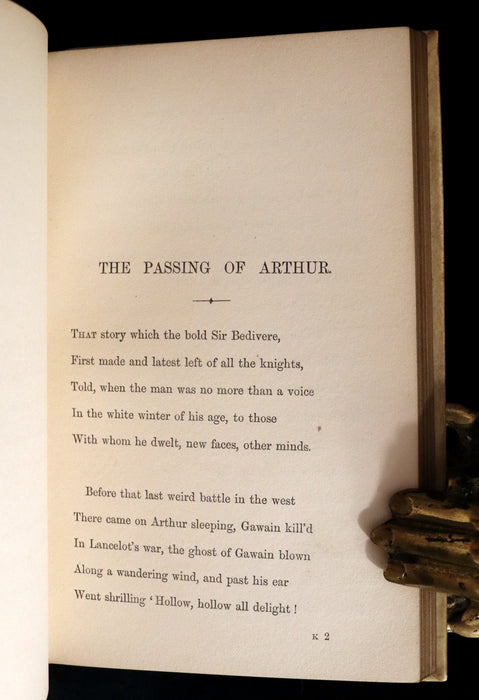 1870 1stED Vellum Binding - Legend of King Arthur - The Holy Grail by Alfred Tennyson. Copy of Sir Arthur Hobhouse.