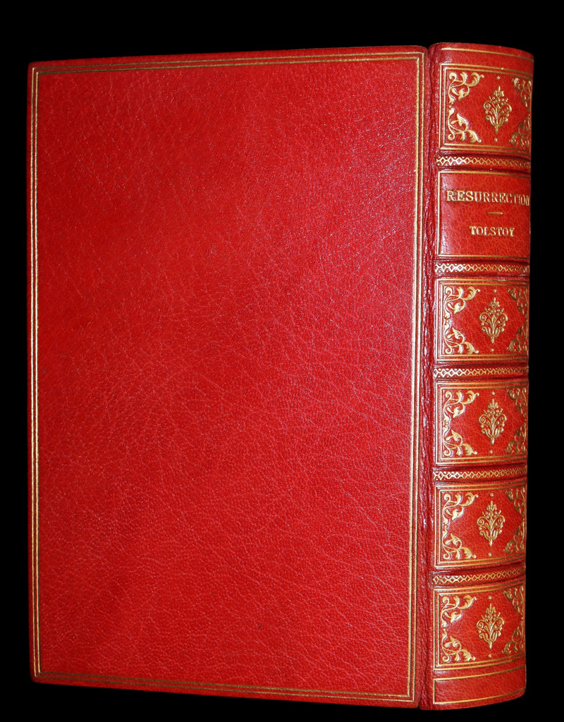 1900 Fine Bayntun-Riviere Binding - RESURRECTION by Count Leo Tolstoy. Illustrated by Pasternak.