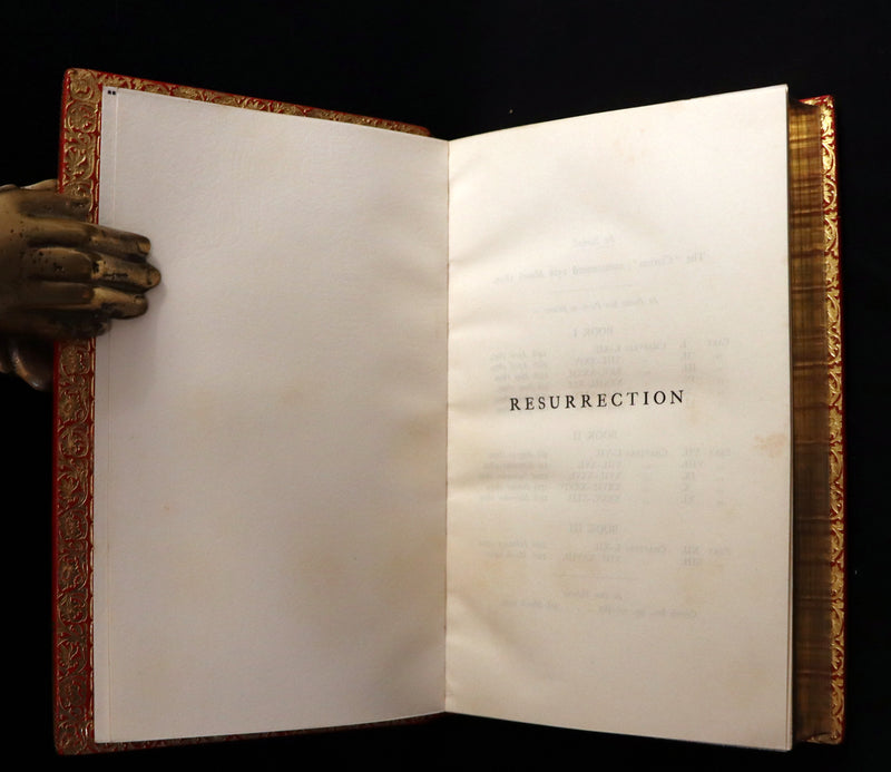 1900 Fine Bayntun-Riviere Binding - RESURRECTION by Count Leo Tolstoy. Illustrated by Pasternak.