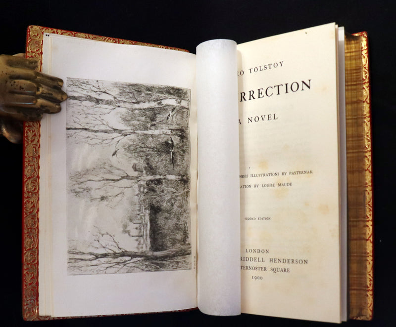1900 Fine Bayntun-Riviere Binding - RESURRECTION by Count Leo Tolstoy. Illustrated by Pasternak.