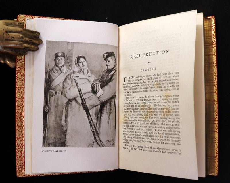 1900 Fine Bayntun-Riviere Binding - RESURRECTION by Count Leo Tolstoy. Illustrated by Pasternak.