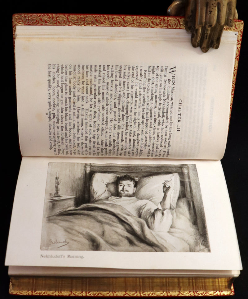 1900 Fine Bayntun-Riviere Binding - RESURRECTION by Count Leo Tolstoy. Illustrated by Pasternak.