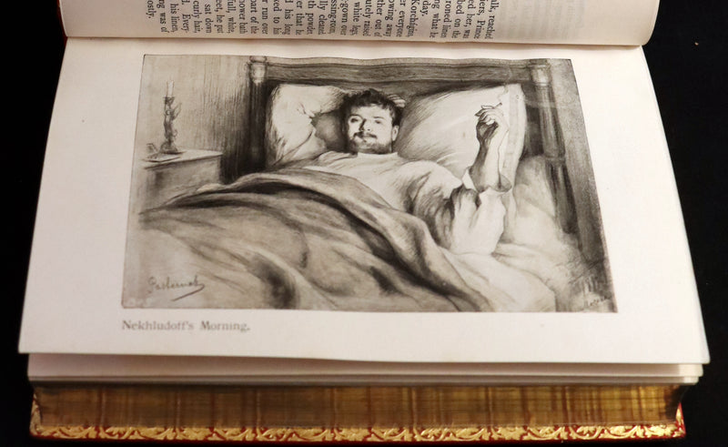 1900 Fine Bayntun-Riviere Binding - RESURRECTION by Count Leo Tolstoy. Illustrated by Pasternak.