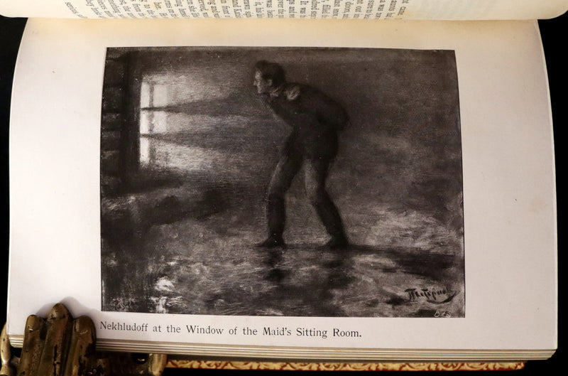 1900 Fine Bayntun-Riviere Binding - RESURRECTION by Count Leo Tolstoy. Illustrated by Pasternak.