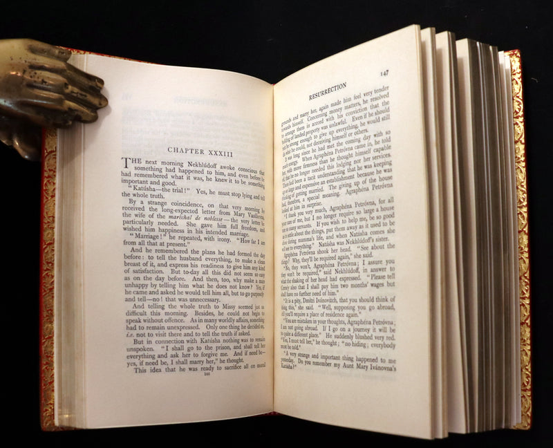 1900 Fine Bayntun-Riviere Binding - RESURRECTION by Count Leo Tolstoy. Illustrated by Pasternak.