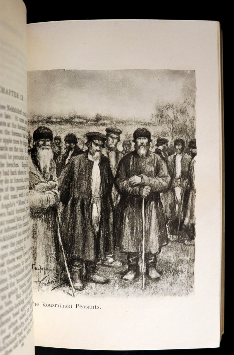 1900 Fine Bayntun-Riviere Binding - RESURRECTION by Count Leo Tolstoy. Illustrated by Pasternak.