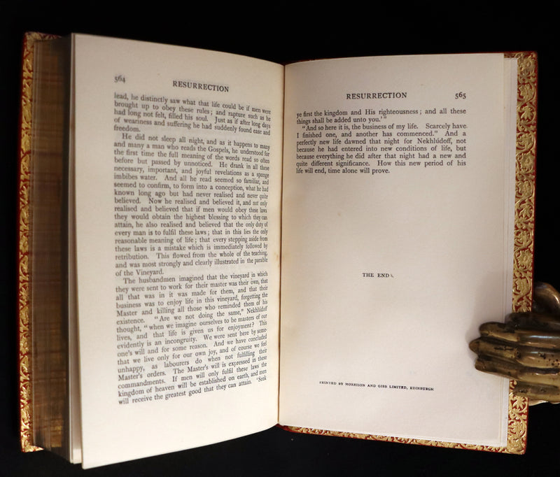 1900 Fine Bayntun-Riviere Binding - RESURRECTION by Count Leo Tolstoy. Illustrated by Pasternak.