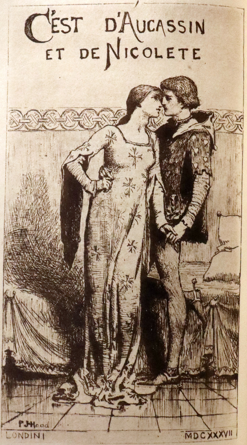 1895 Rare Limited First Edition bound in Morocco - MEDIEVAL HISTORY of Aucassin & Nicolette. Knighthood and Chivalry.