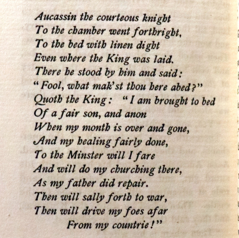 1895 Rare Limited First Edition bound in Morocco - MEDIEVAL HISTORY of Aucassin & Nicolette. Knighthood and Chivalry.