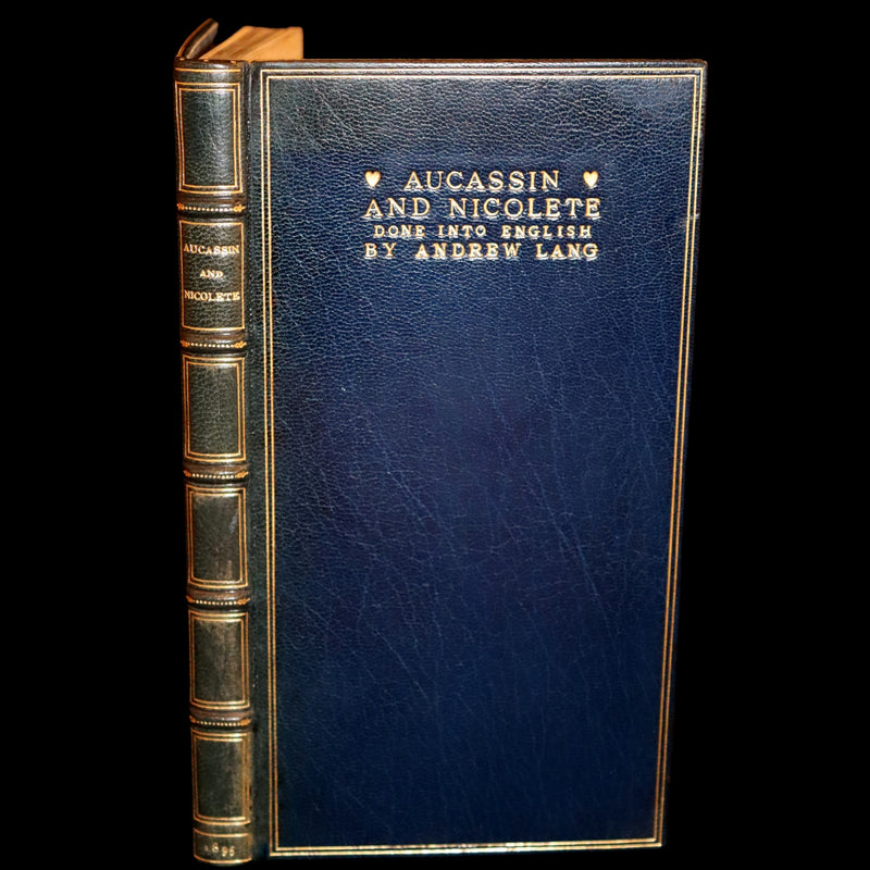 1895 Rare Limited First Edition bound in Morocco - MEDIEVAL HISTORY of Aucassin & Nicolette. Knighthood and Chivalry.