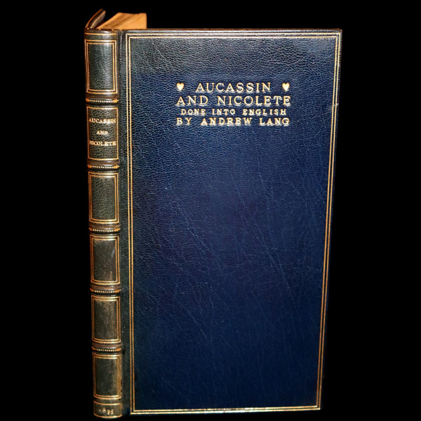 1895 Rare Limited First Edition bound in Morocco - MEDIEVAL HISTORY of Aucassin & Nicolette. Knighthood and Chivalry.