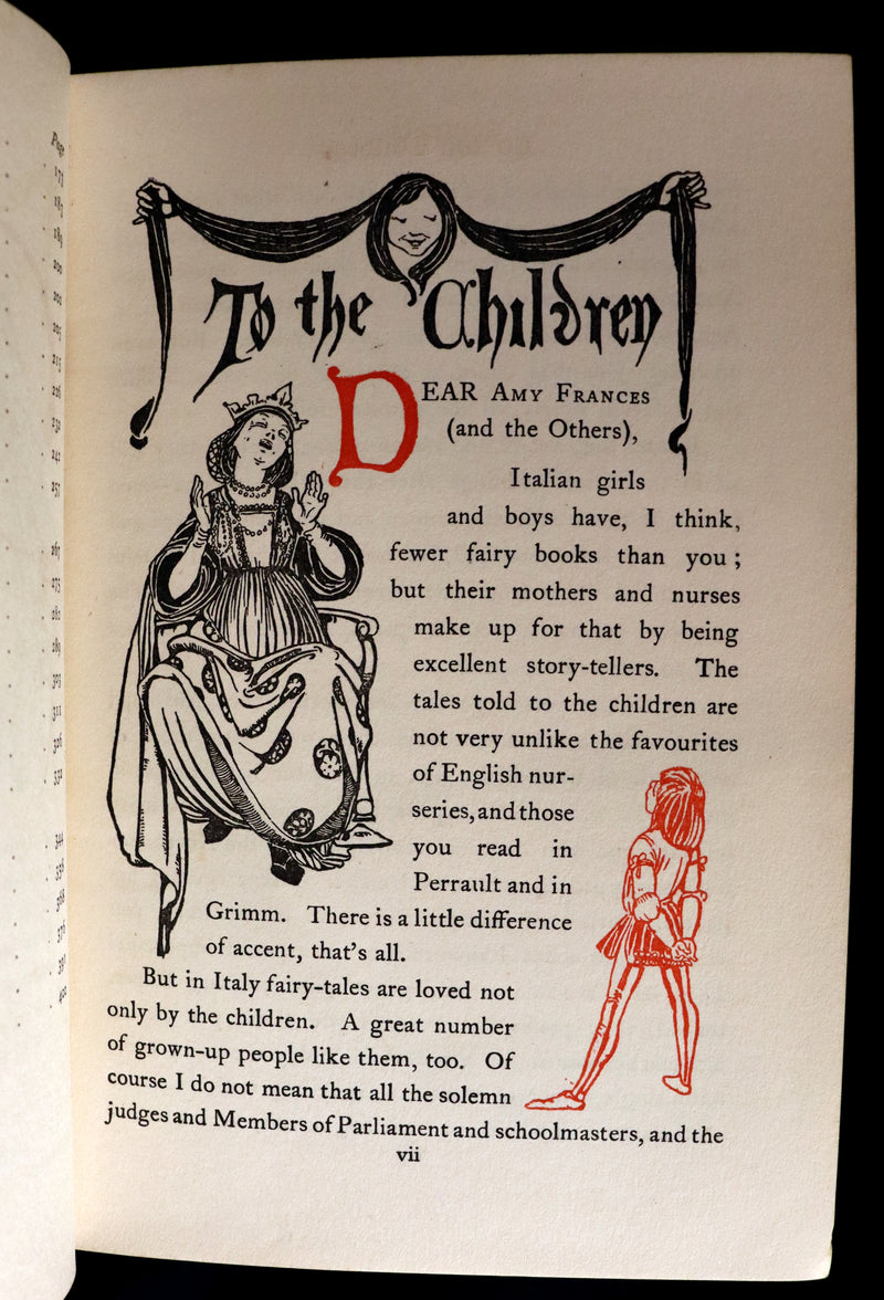 1911 Scarce First Edition - The ITALIAN FAIRY BOOK illustrated by Morris Meredith Williams.