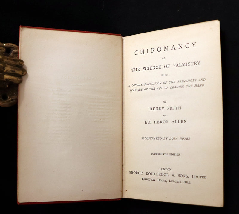 1890 Scarce CHIROMANCY Book - The Science of Palmistry by Henry Frith. Illustrated.