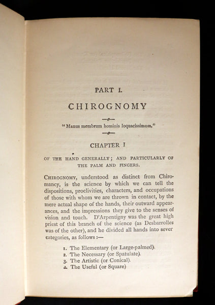 1890 Scarce CHIROMANCY Book - The Science of Palmistry by Henry Frith. Illustrated.