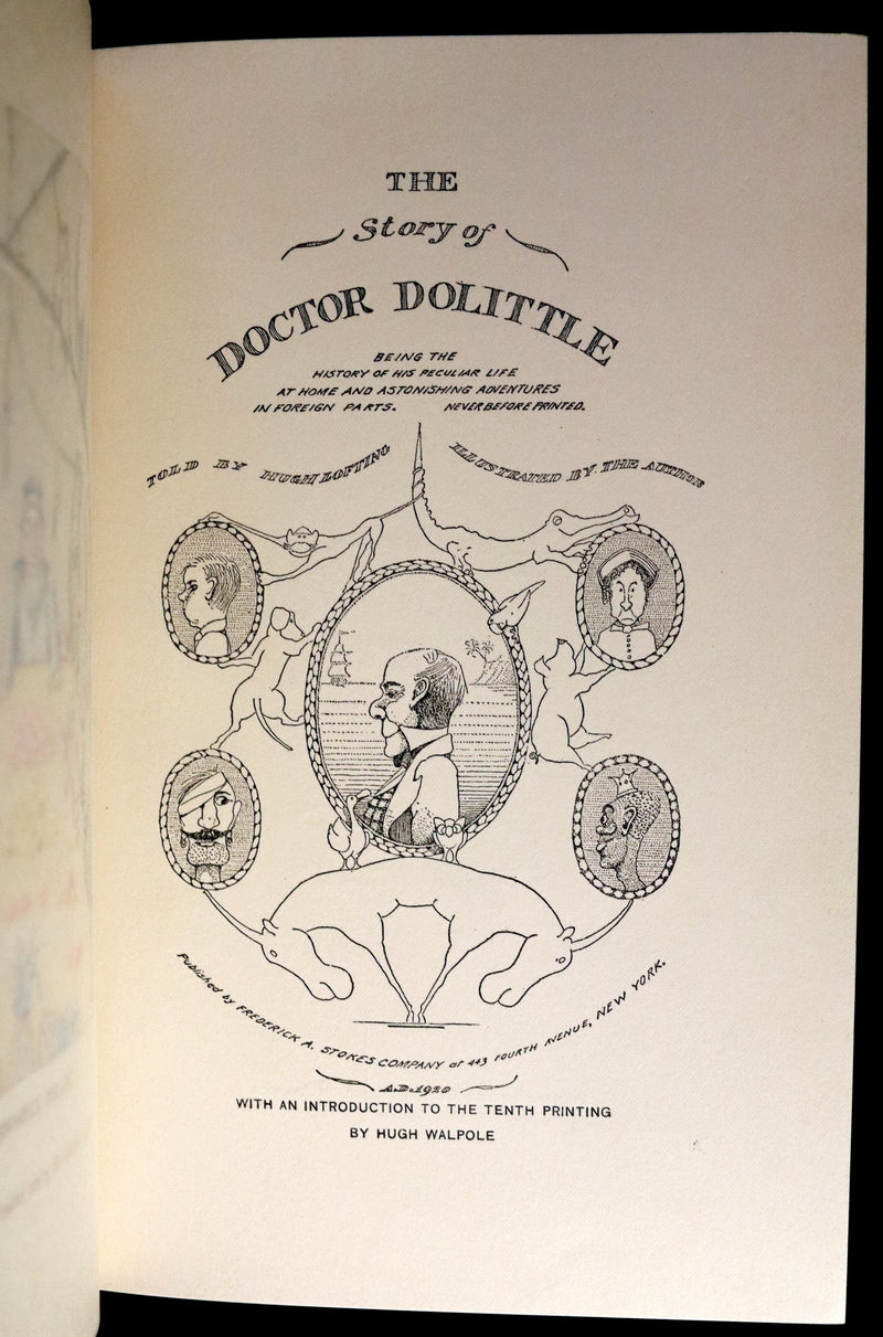 1922 Rare Book - The Story of DOCTOR DOLITTLE told & illustrated by Hugh Lofting.