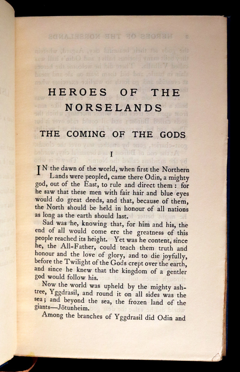 1903 Scarce First Edition - HEROES OF THE NORSELANDS illustrated by Thomas Heath Robinson.