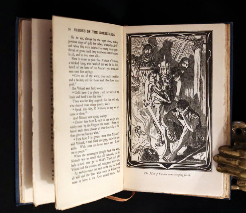 1903 Scarce First Edition - HEROES OF THE NORSELANDS illustrated by Thomas Heath Robinson.