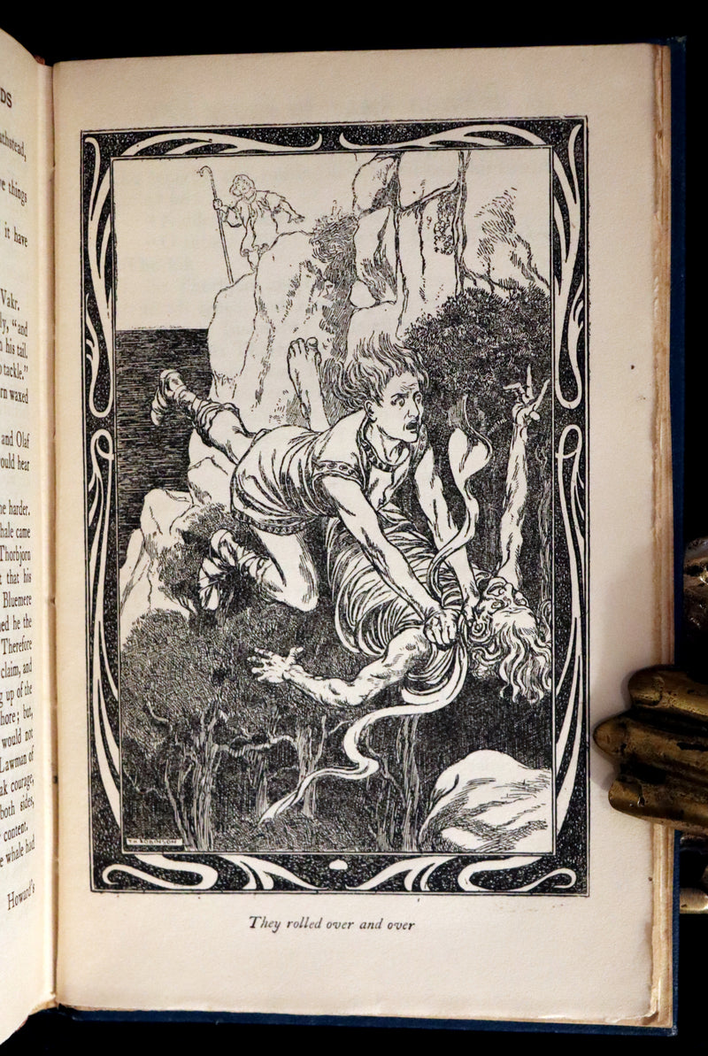 1903 Scarce First Edition - HEROES OF THE NORSELANDS illustrated by Thomas Heath Robinson.