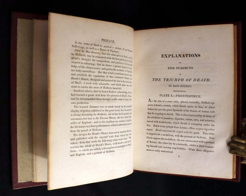 1803 Rare Book -The DANCES of DEATH - Danse Macabre by Hans Holbein, illustrated.