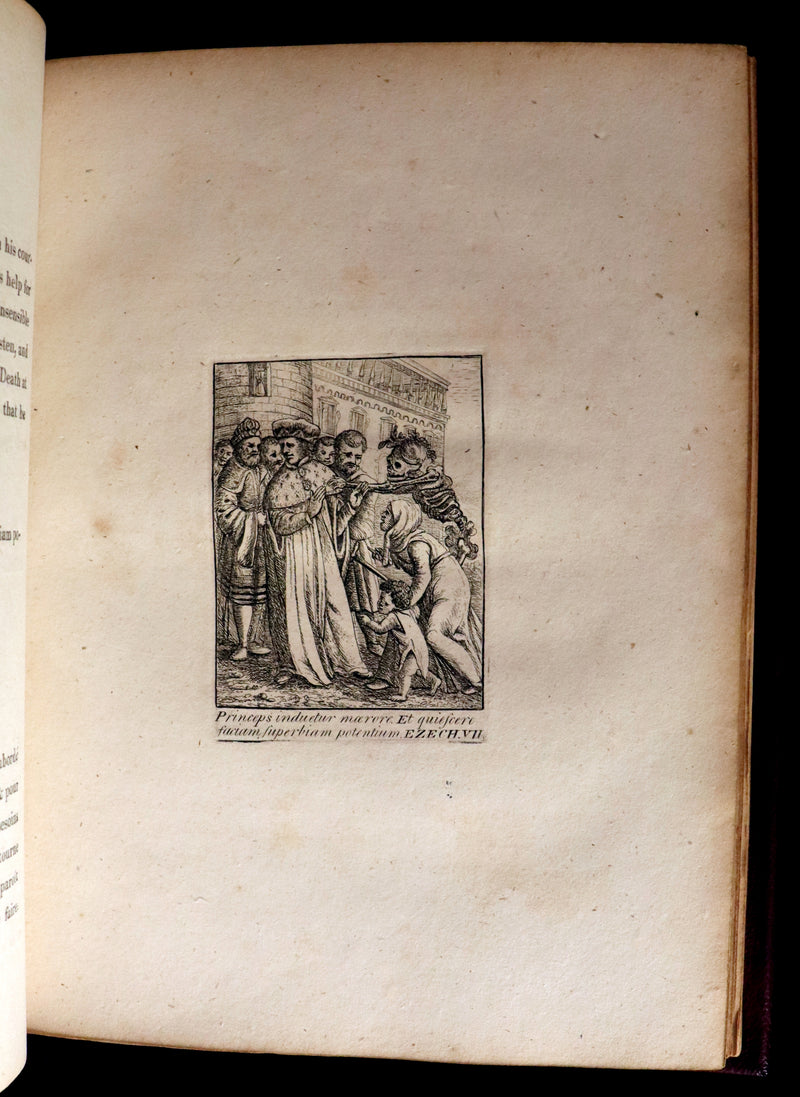 1803 Rare Book -The DANCES of DEATH - Danse Macabre by Hans Holbein, illustrated.