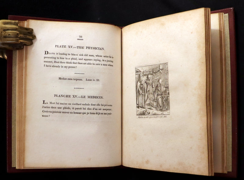 1803 Rare Book -The DANCES of DEATH - Danse Macabre by Hans Holbein, illustrated.