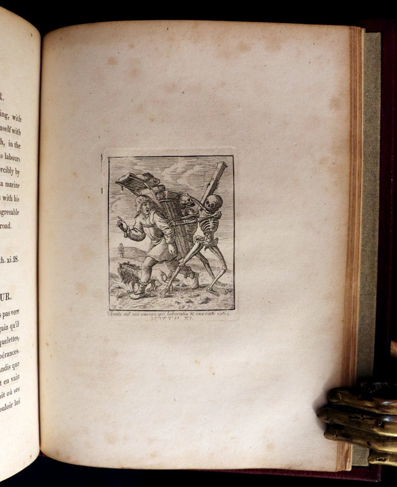 1803 Rare Book -The DANCES of DEATH - Danse Macabre by Hans Holbein, illustrated.