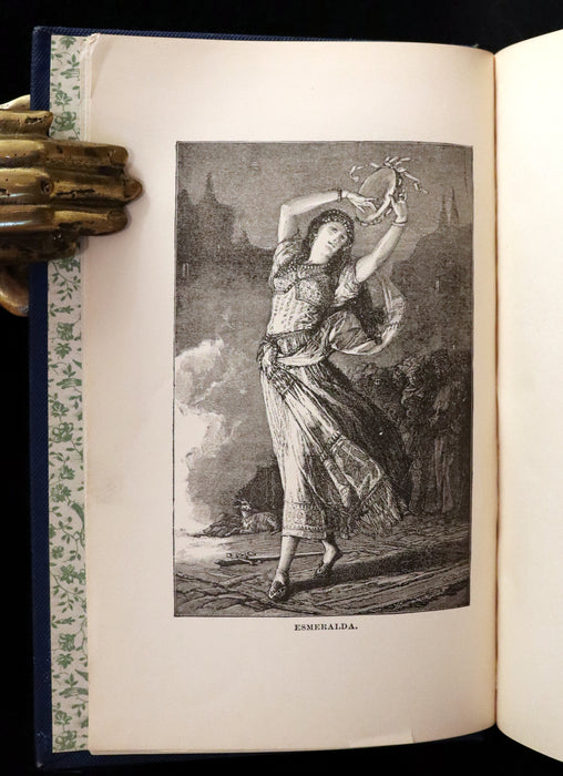 1888 Rare Victorian Gothic Book - Notre-Dame de Paris or The Bellringer of Paris by Victor Hugo.