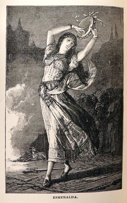 1888 Rare Victorian Gothic Book - Notre-Dame de Paris or The Bellringer of Paris by Victor Hugo.