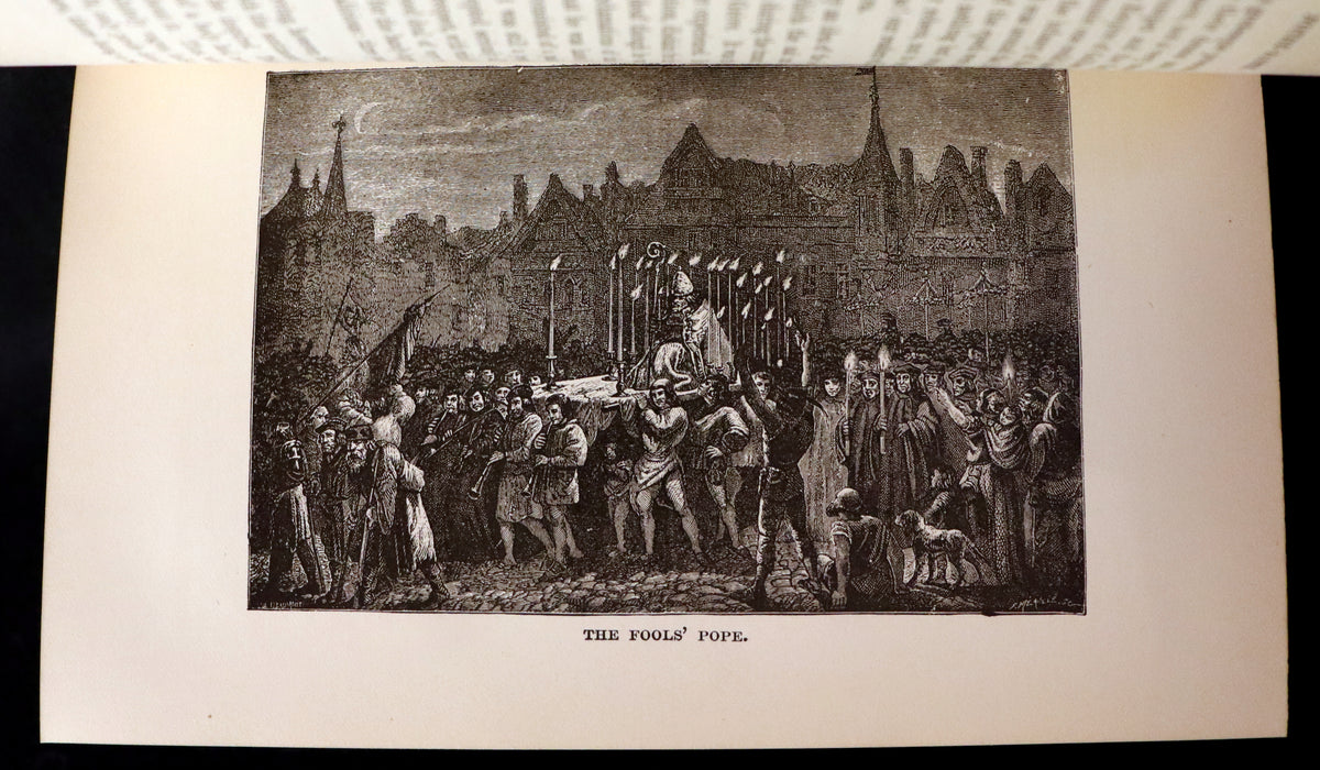 1888 Rare Victorian Gothic Book - Notre-Dame de Paris or The Bellringer of Paris by Victor Hugo.