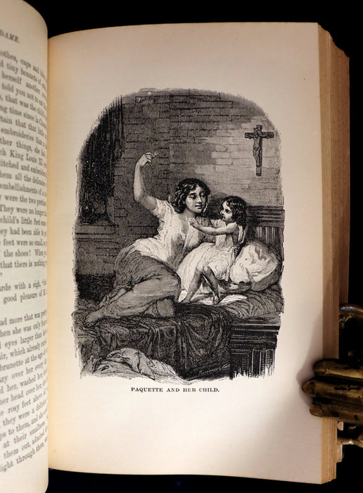 1888 Rare Victorian Gothic Book - Notre-Dame de Paris or The Bellringer of Paris by Victor Hugo.