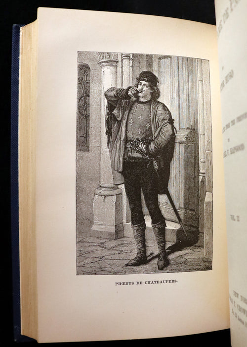 1888 Rare Victorian Gothic Book - Notre-Dame de Paris or The Bellringer of Paris by Victor Hugo.