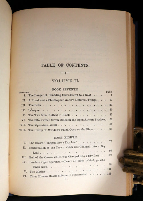 1888 Rare Victorian Gothic Book - Notre-Dame de Paris or The Bellringer of Paris by Victor Hugo.