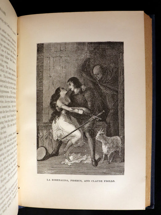 1888 Rare Victorian Gothic Book - Notre-Dame de Paris or The Bellringer of Paris by Victor Hugo.