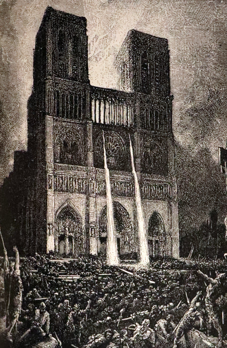 1888 Rare Victorian Gothic Book - Notre-Dame de Paris or The Bellringer of Paris by Victor Hugo.