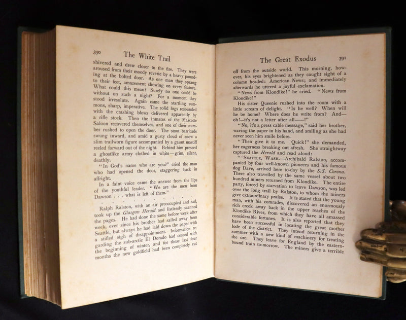 1908 Rare 1stED Book - The White Trail A Story of the Early Days of Klondike by Alexander MacDonald.