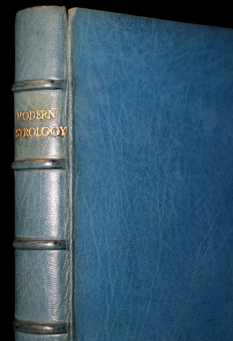 1895 Scarce Book bound by Zaehnsdorf for Asprey - MODERN ASTROLOGY - The Astrologers' Magazine by Alan Leo. Copy of Governor Charles Edison.