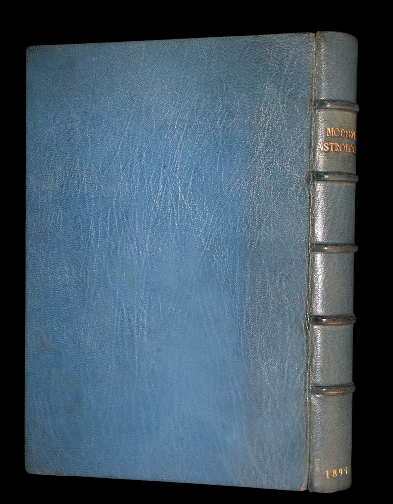 1895 Scarce Book bound by Zaehnsdorf for Asprey - MODERN ASTROLOGY - The Astrologers' Magazine by Alan Leo. Copy of Governor Charles Edison.