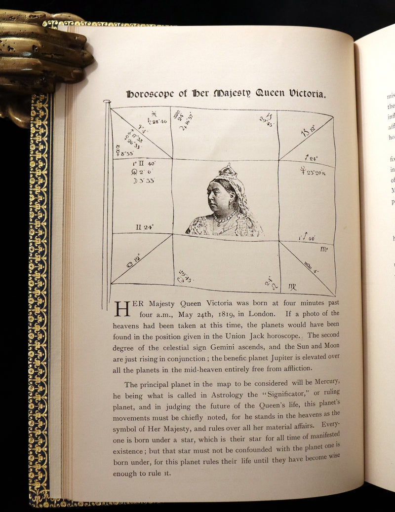 1895 Scarce Book bound by Zaehnsdorf for Asprey - MODERN ASTROLOGY - The Astrologers' Magazine by Alan Leo. Copy of Governor Charles Edison.