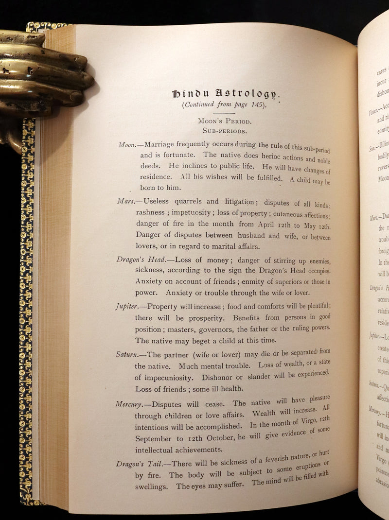 1895 Scarce Book bound by Zaehnsdorf for Asprey - MODERN ASTROLOGY - The Astrologers' Magazine by Alan Leo. Copy of Governor Charles Edison.