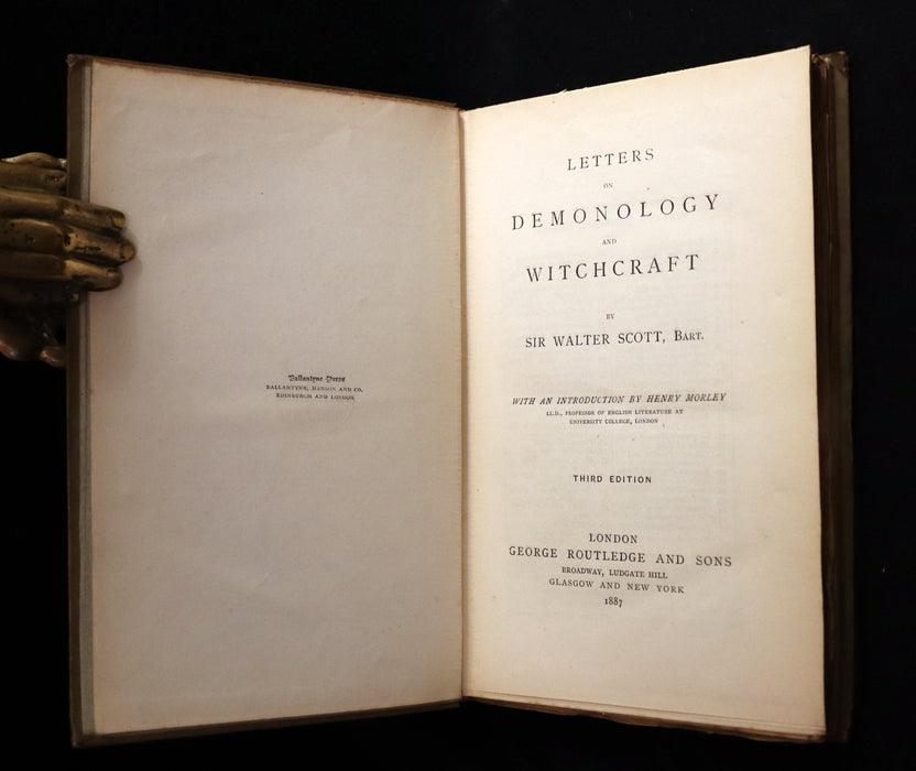 1887 Rare Book - Demonology and Witchcraft - WITCHES & FAIRIES by Sir Walter Scott.