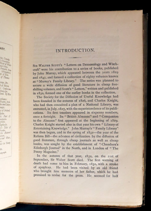 1887 Rare Book - Demonology and Witchcraft - WITCHES & FAIRIES by Sir Walter Scott.