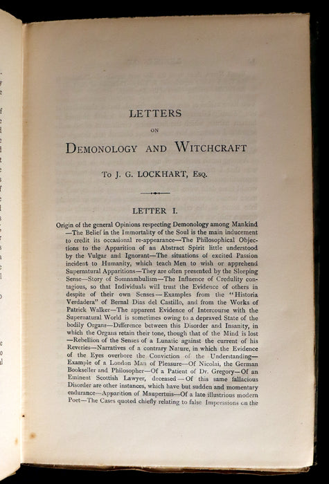 1887 Rare Book - Demonology and Witchcraft - WITCHES & FAIRIES by Sir Walter Scott.