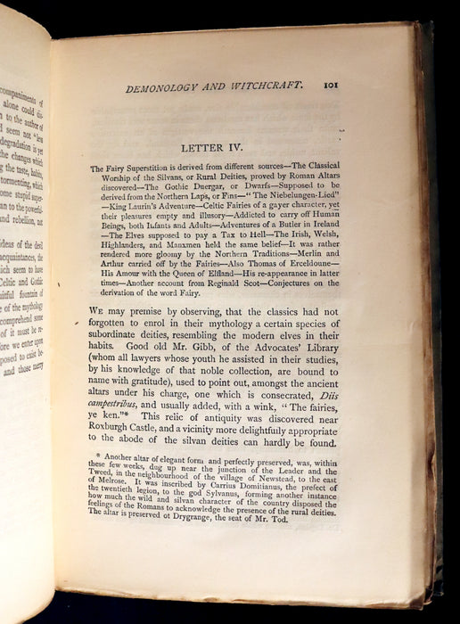 1887 Rare Book - Demonology and Witchcraft - WITCHES & FAIRIES by Sir Walter Scott.