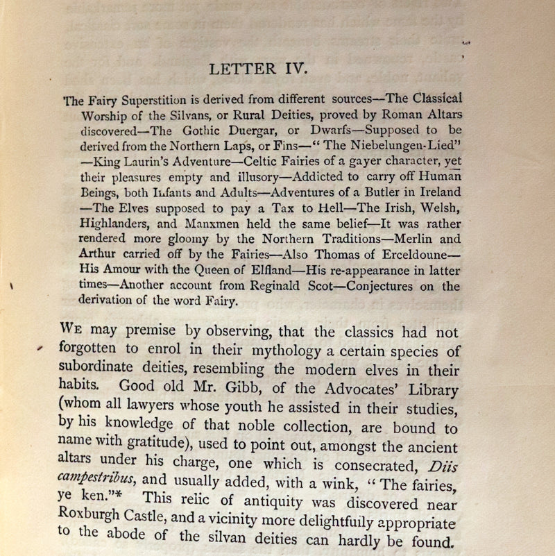 1887 Rare Book - Demonology and Witchcraft - WITCHES & FAIRIES by Sir Walter Scott.