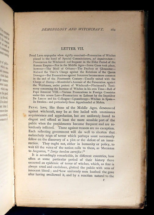 1887 Rare Book - Demonology and Witchcraft - WITCHES & FAIRIES by Sir Walter Scott.