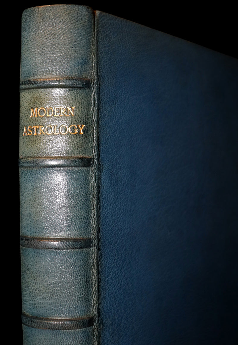 1896 Scarce Book bound by Zaehnsdorf for Asprey - MODERN ASTROLOGY - The Astrologers' Magazine by Alan Leo. Copy of Governor Charles Edison.