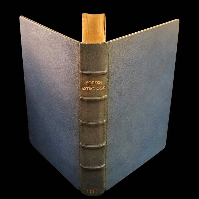 1896 Scarce Book bound by Zaehnsdorf for Asprey - MODERN ASTROLOGY - The Astrologers' Magazine by Alan Leo. Copy of Governor Charles Edison.